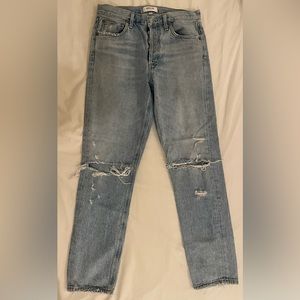 Agolde Light denim wash with rips